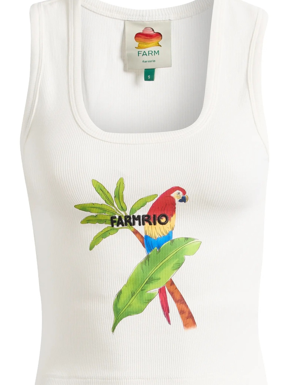 FARM Rio White Tank Top - Picture 2 of 3